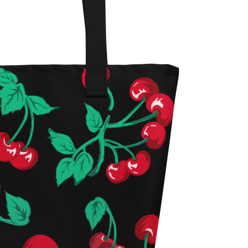 all over print large tote bag w pocket black product details 643e1b68f0dea