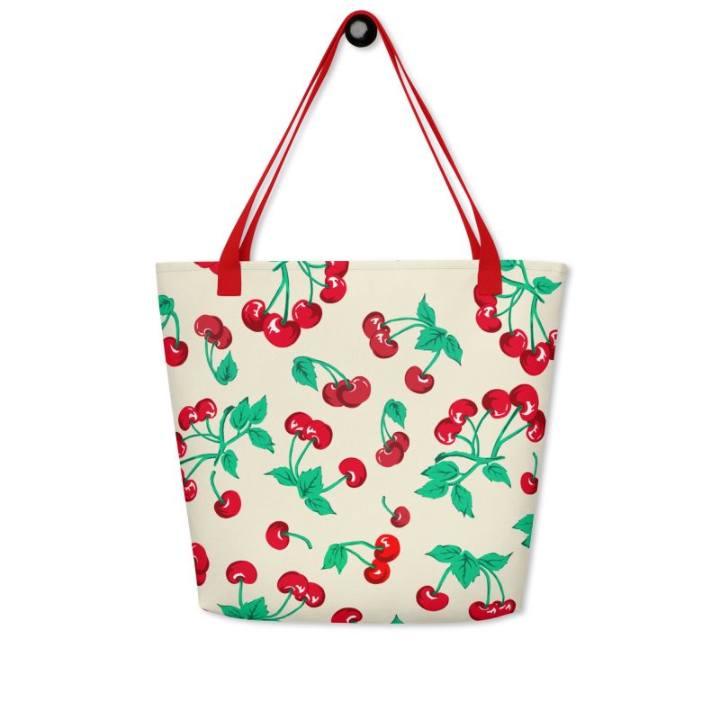 all over print large tote bag w pocket red back 643e1d297702d