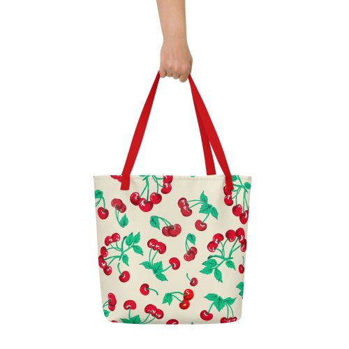 all over print large tote bag w pocket red back 643e1d2977bdb