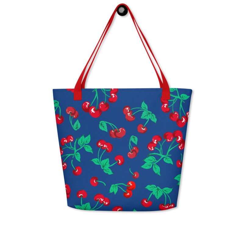 all over print large tote bag w pocket red back 643e21305b294