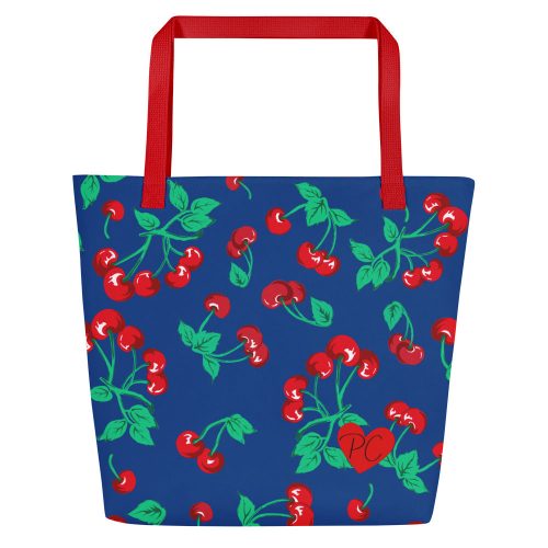 all over print large tote bag w pocket red front 643e21305c2d3