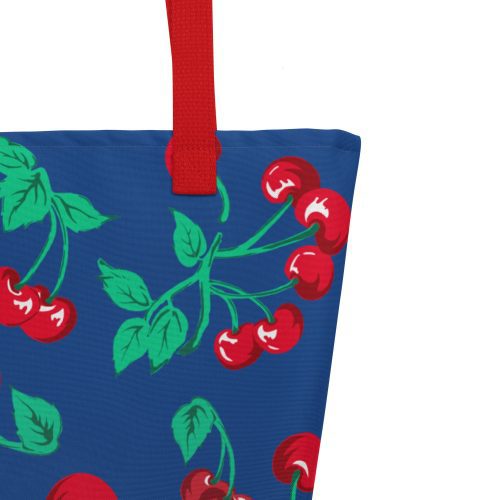 all over print large tote bag w pocket red product details 643e21305c4a9