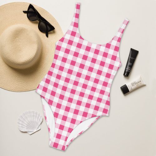 all over print one piece swimsuit white front 63d58d6510b40