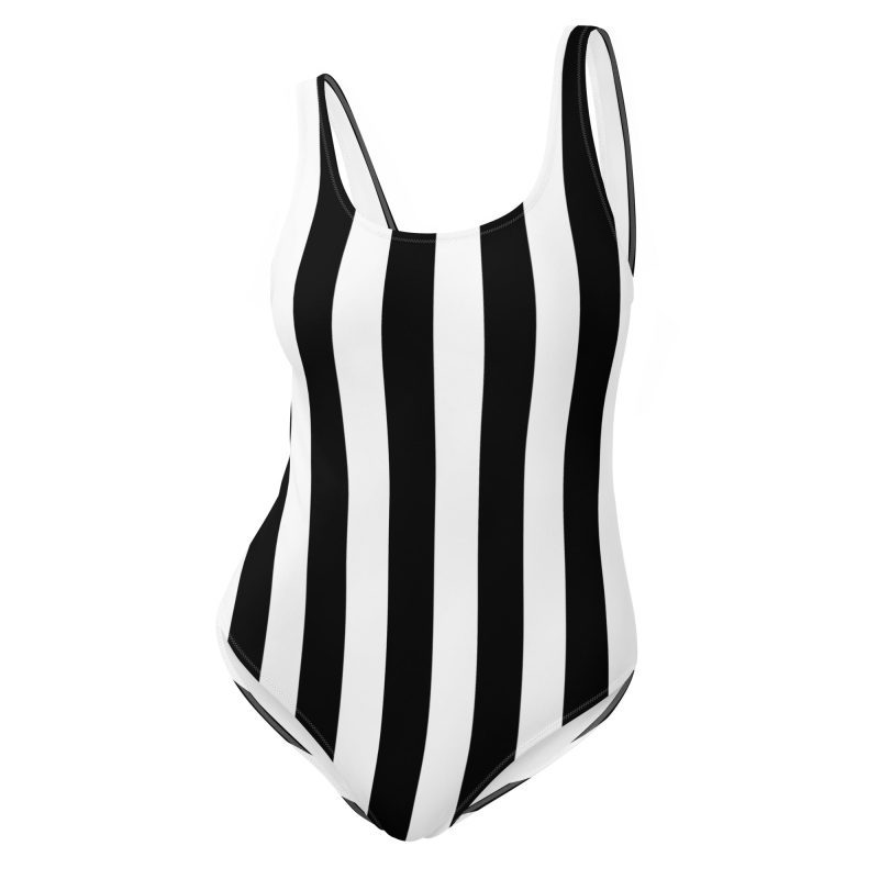 all over print one piece swimsuit white front 63f45b2509b46