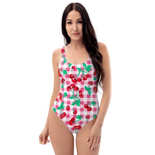 all over print one piece swimsuit white front 643df7aedac10