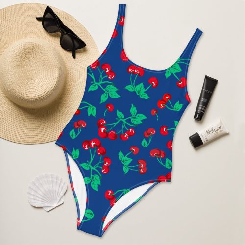 all over print one piece swimsuit white front 643e2054290f5