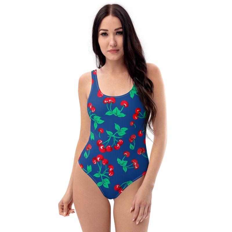 all over print one piece swimsuit white front 643e20542938c