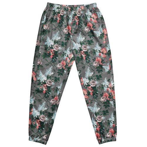 all over print unisex track pants black front 6429d8bbaac04