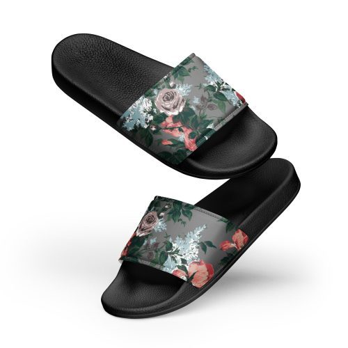 womens slides black front 63c8c768376b8